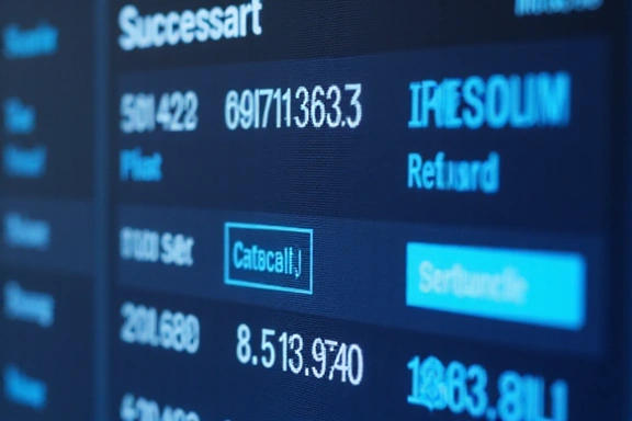 Money being transferred on a digital screen